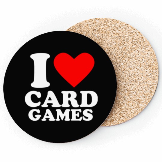 Geek Nerdy Gamer I Love Card Games Coasters