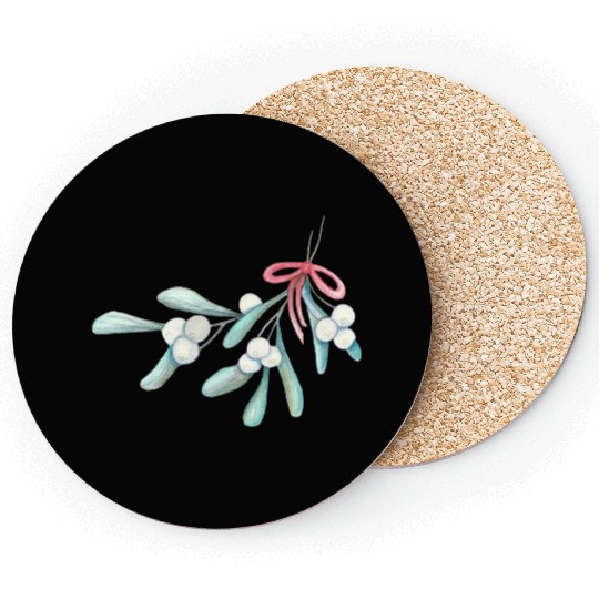 Fresh Mistletoe Bundle - Holiday Tradition Coasters