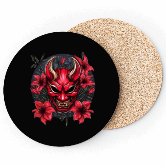Hannya Red Lily Coasters