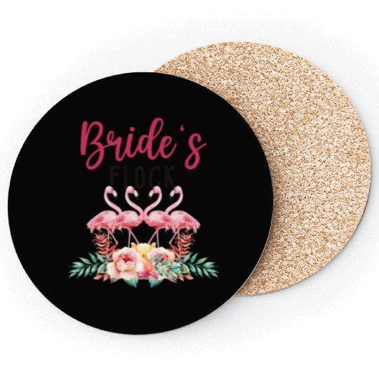 Brides Flock Flamingo Tribe Bachelorette Party Coasters