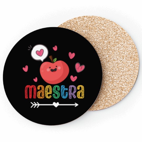 Maestra Bilingual Spanish Teacher team Coasters