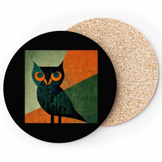 Mod Owl: Orange Beak Owl Coasters