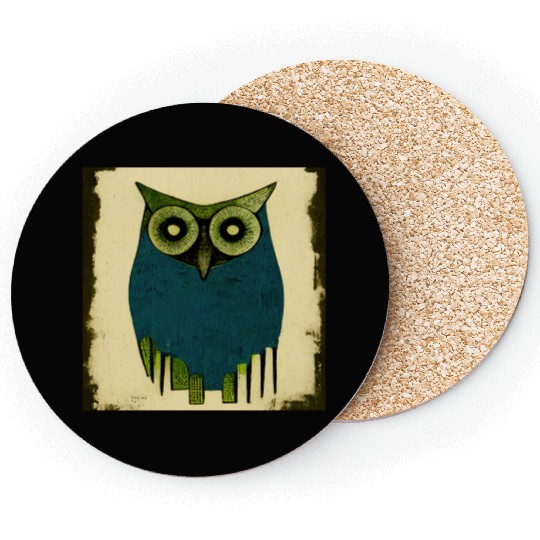 Mod Owl: Woodcut Owl Coasters