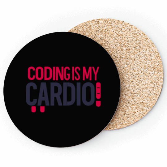 Coding Is My Cardio | Gym Geek Developer Coasters