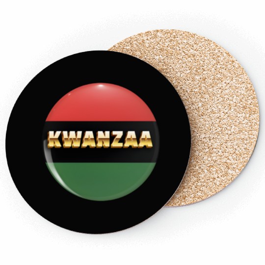 Embracing Kwanzaa: Red, Green, and Black Pride. Coasters