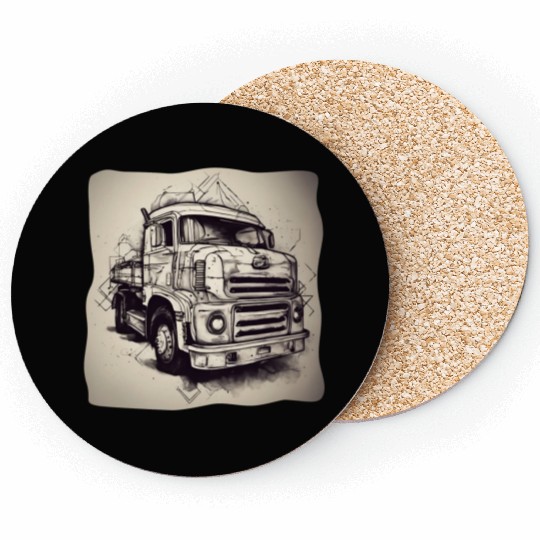 Old School Truck / Oldtimer / Car / Vintage / 60s Coasters