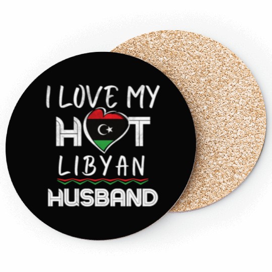 Funny Libyan Husband Proud Wife Coasters