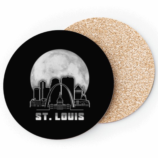 St. Louis Missouri Full Moon Coasters
