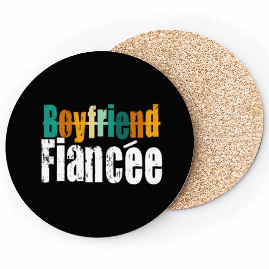 Couple Engagement Engaged Men Funny Fiancee Coasters