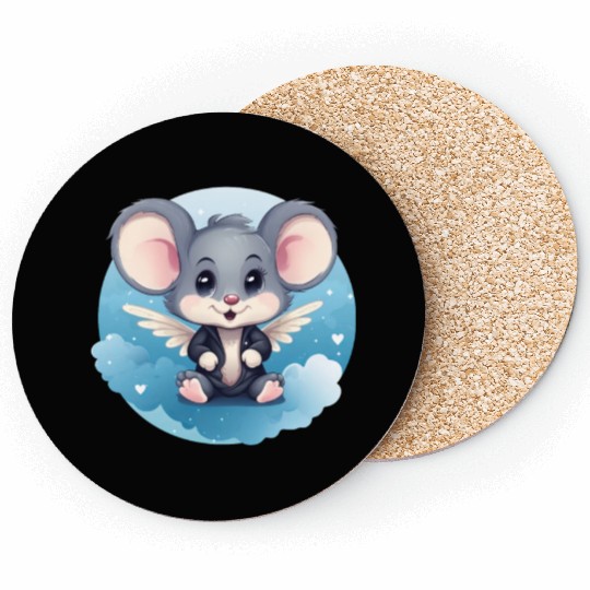 Mouse Angel Wings Rat Coasters