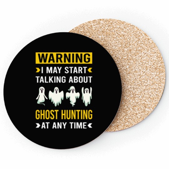 Warning Ghost Hunting Hunter Paranormal Coasters
