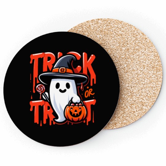 Ghost - Trick or treat Coasters