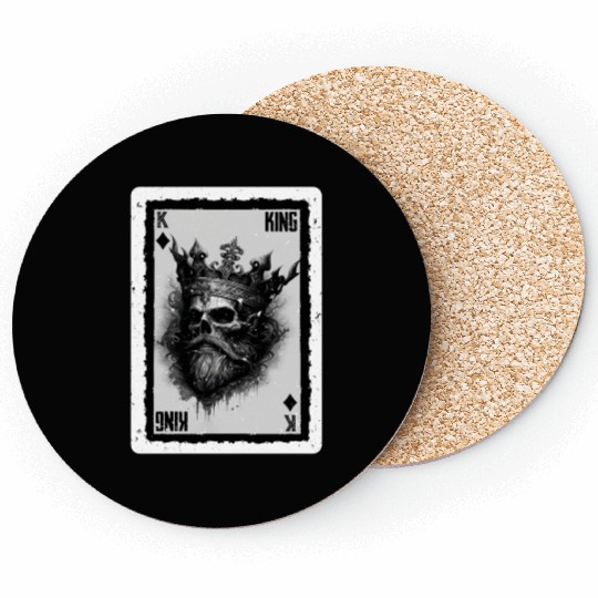 Gothic Card Game Halloween King of Clubs Coasters