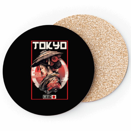 Asia 80s Japanese Retro Samurais Samurai Coasters