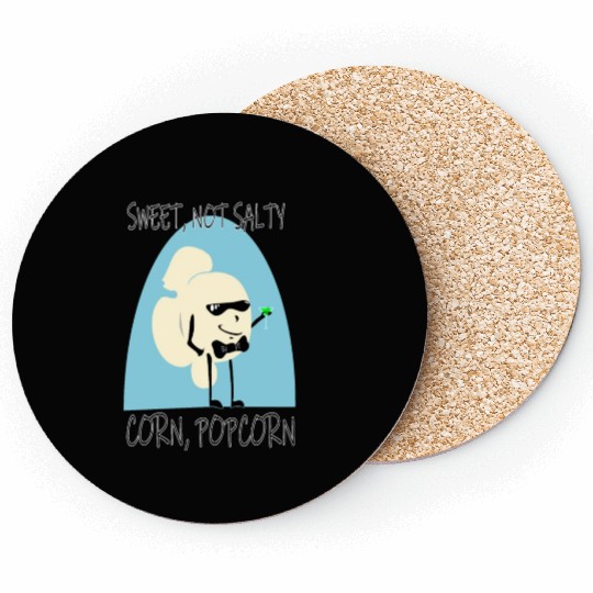 Sweet Popcorn Funny Pop Culture Cartoon Parody Coasters