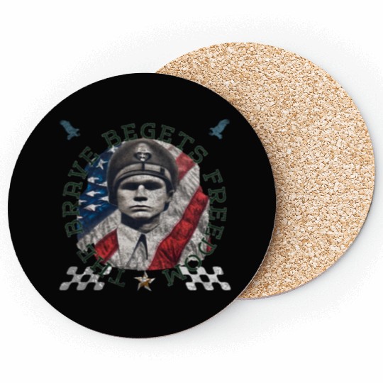 The Brave Begets Freedom 1 Coasters