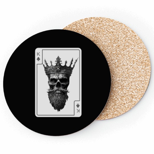 King Spades Halloween Creepy Gothic Poker Coasters