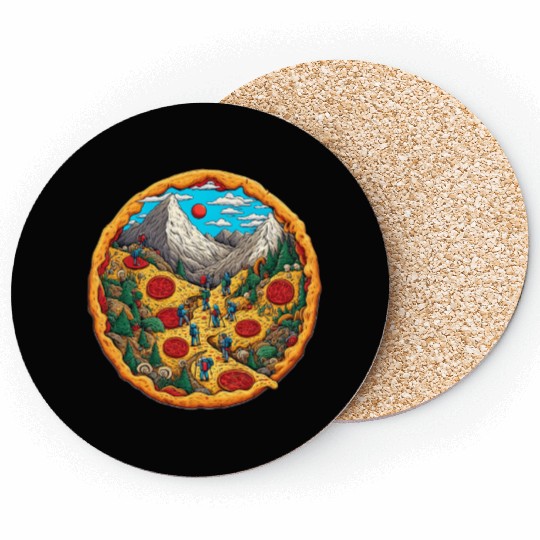 Pizza landscape Coasters