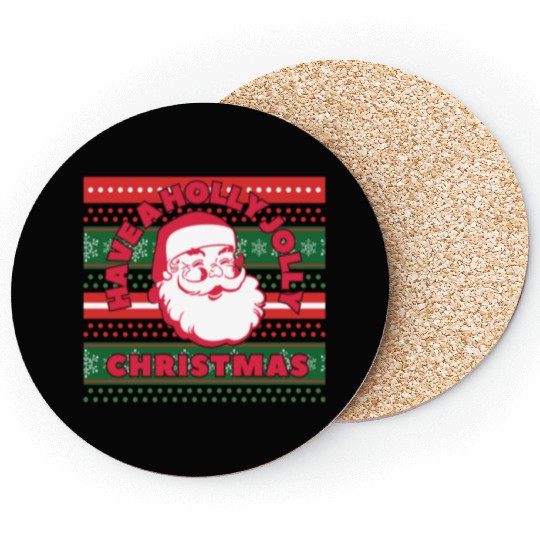 Have a Holly Jolly Christmas, vintage Coasters