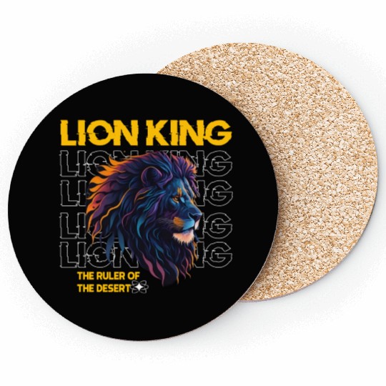 Vector Lion King Digital Accessor Coasters
