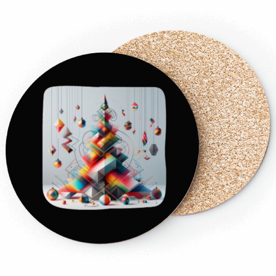 Geometric Christmas tree Coasters