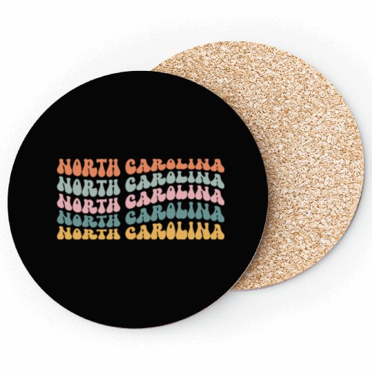North Carolina State North Carolinian Pride Groovy Coasters