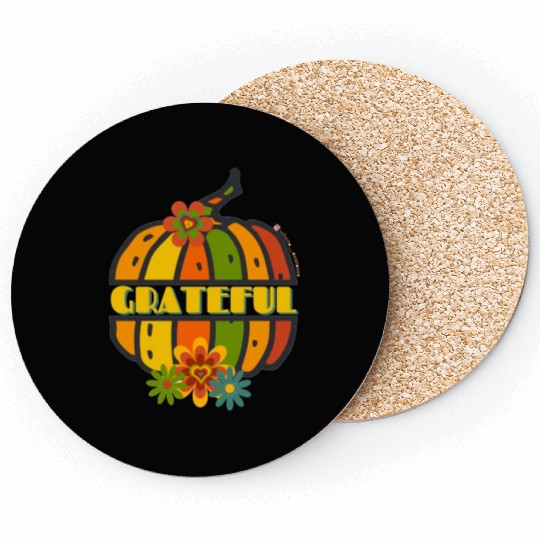 Grateful Pumpkin Coasters