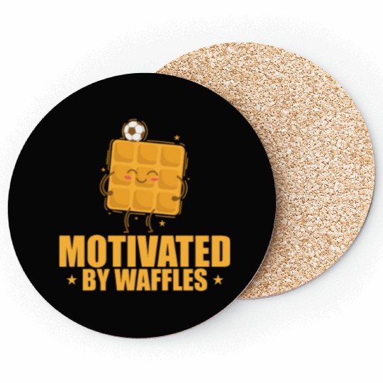 Motivated by Waffles Dough Pastry Snack Coasters
