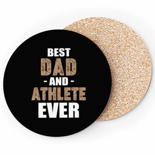 Best Dad And Athlete Ever Football Gymnastics Coasters