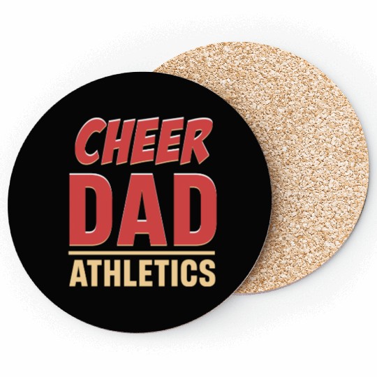 Cheer Dad Athletics Sports Football Gymnastics Coasters