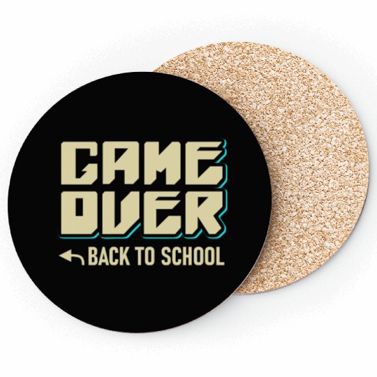 Game Over Back To School Coasters