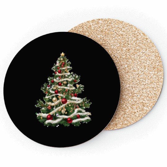 Christmas tree3 Coasters