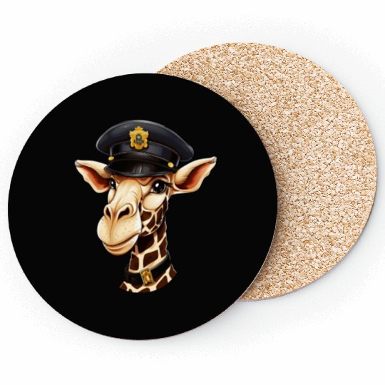 Police giraffe Coasters