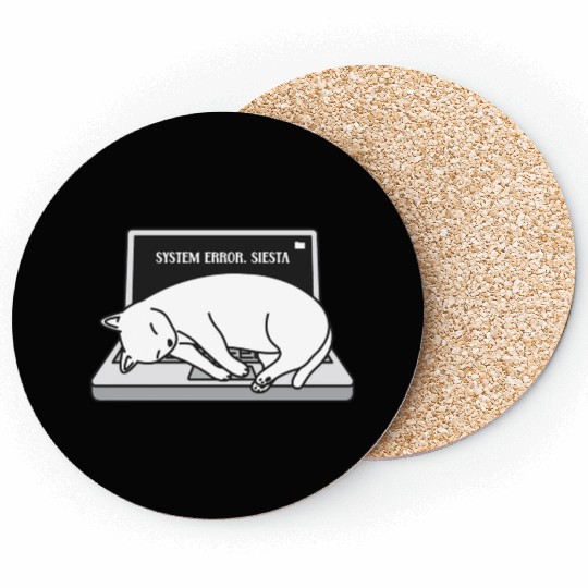 System Error. Siesta - Sleeping Cat Programmer Coasters