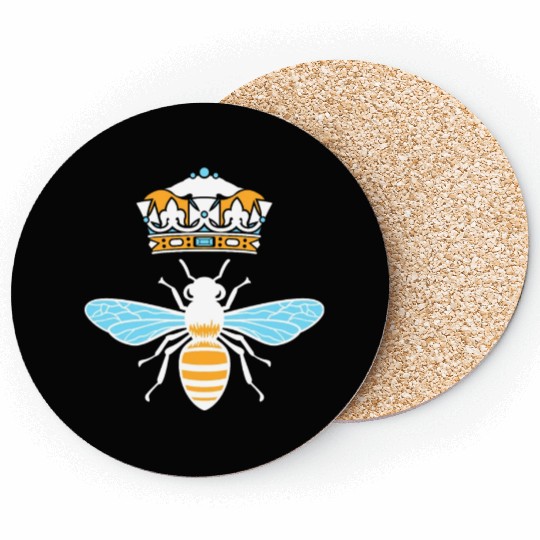 Queen Bee Crown Women Hive Beekeeping Bee Women Coasters