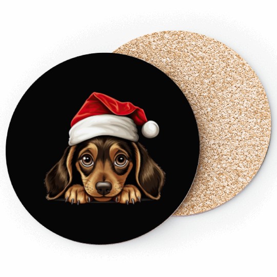 Dachshund Christmas Dog Coasters