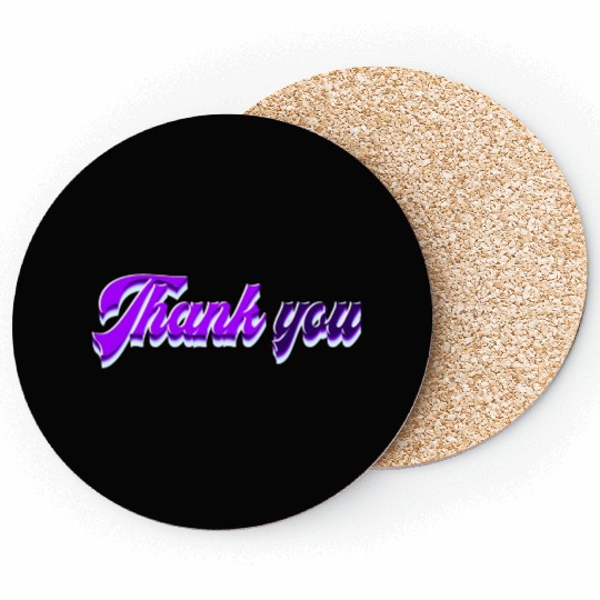 Typography Thank you Coasters