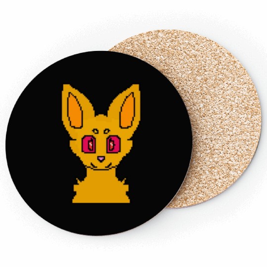 pixels fox Coasters