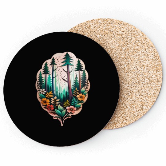 nature on skin Coasters