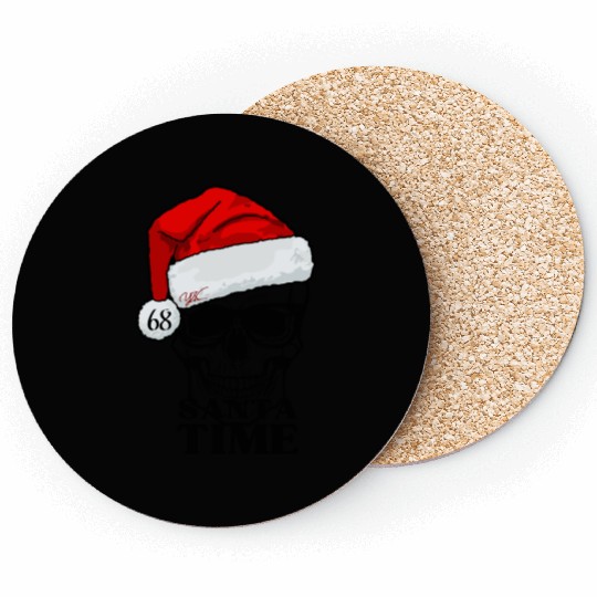 Santa time skull Coasters