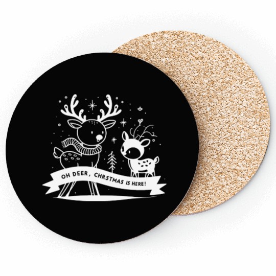 Oh Deer Christmas is Here! Coasters