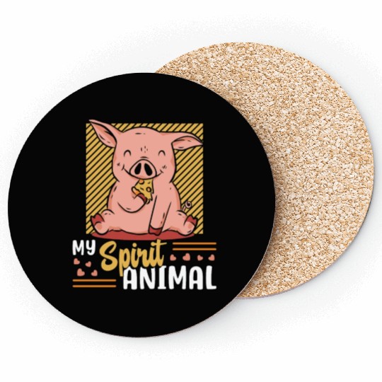 Pig Farming My Spirit Animal Livestock Pig Lover Coasters