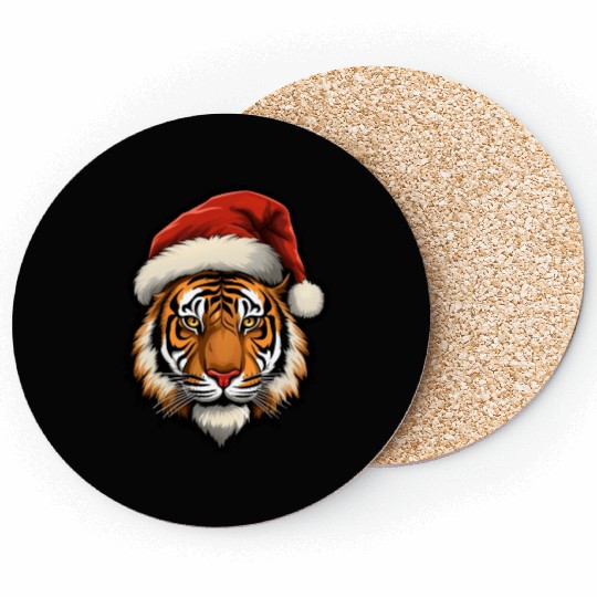 Tiger Christmas Coasters