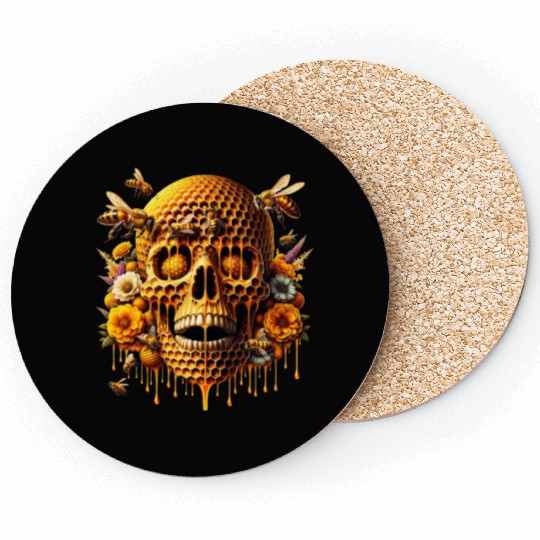 Sweet Life Skull Coasters Honeycomb Haven Bumblebee