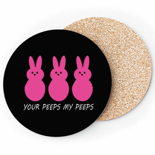Easter Bunny Peeps Dab Dabbing Coasters