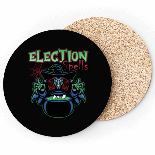 Election Spells Witch Spooky Halloween Meme Voter Coasters