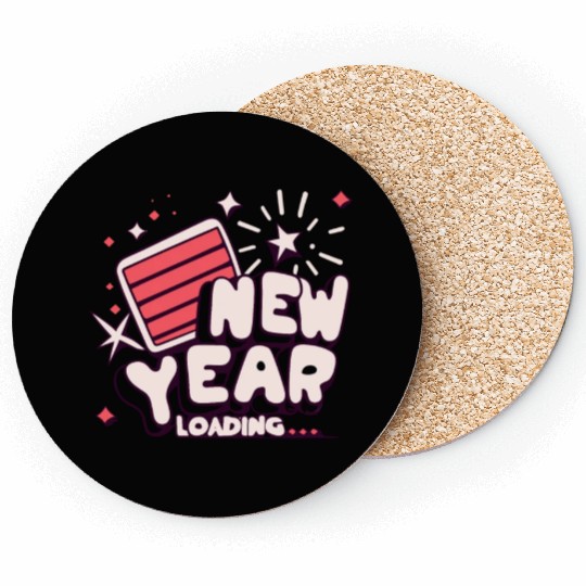 NYE New Year Loading Cheers To Festive New Year's Coasters