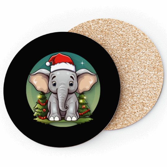 Elephant Christmas Coasters