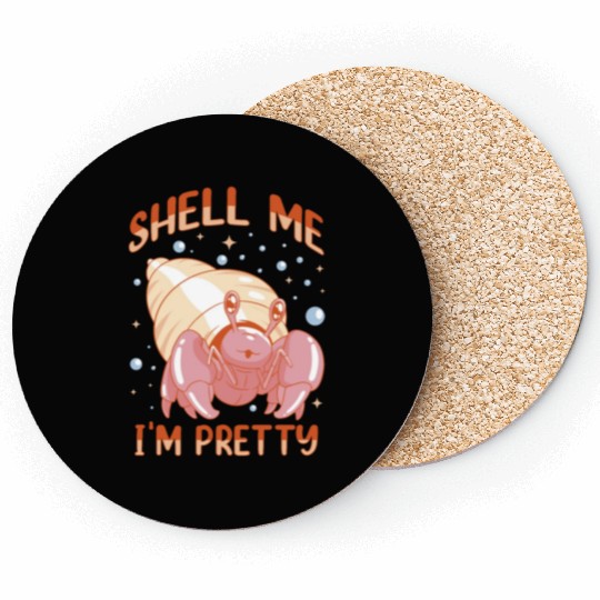 Sea Creature Seafood Shells Hermit Crab Lover Coasters
