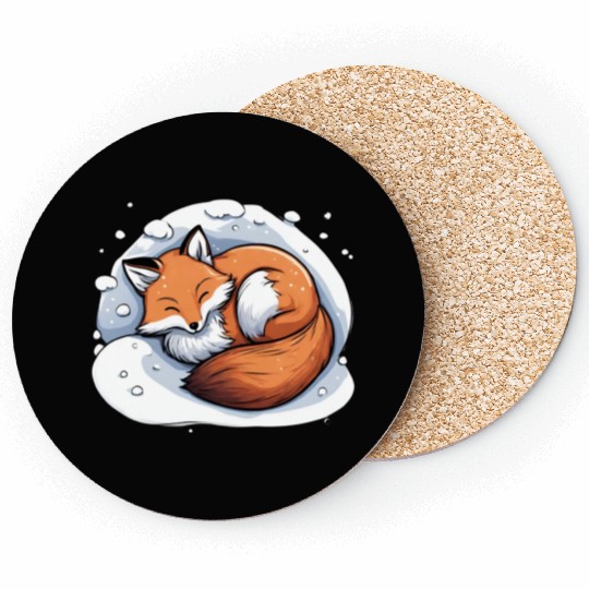 Sleepy Fox Coasters